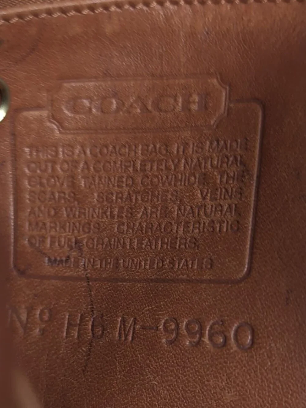 Vintage Coach Leather Daypack Backpack 9960, British tan - Picture 11 of 12